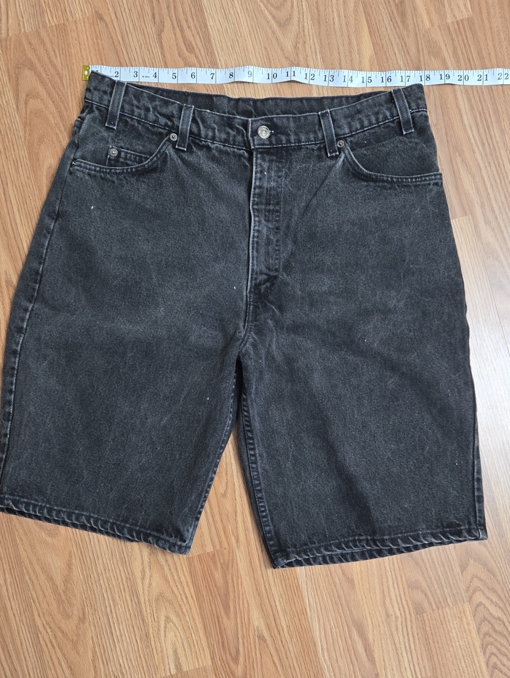 Levi's Black Washed Denim Shorts